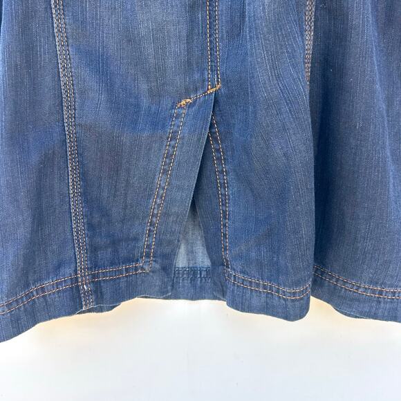 Vintage Roberto Cavalli Y2K 2000s Denim Jean Bustier Mini Dress 44 Size 8 - Picture 12 of 16